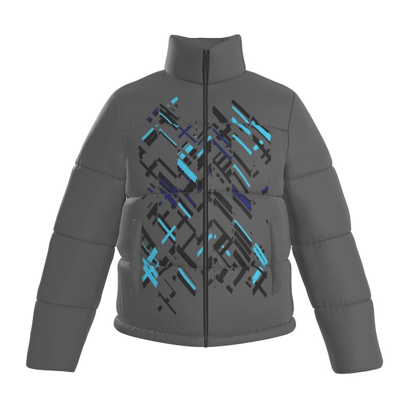 Mens Puffer Jacket criss-cross